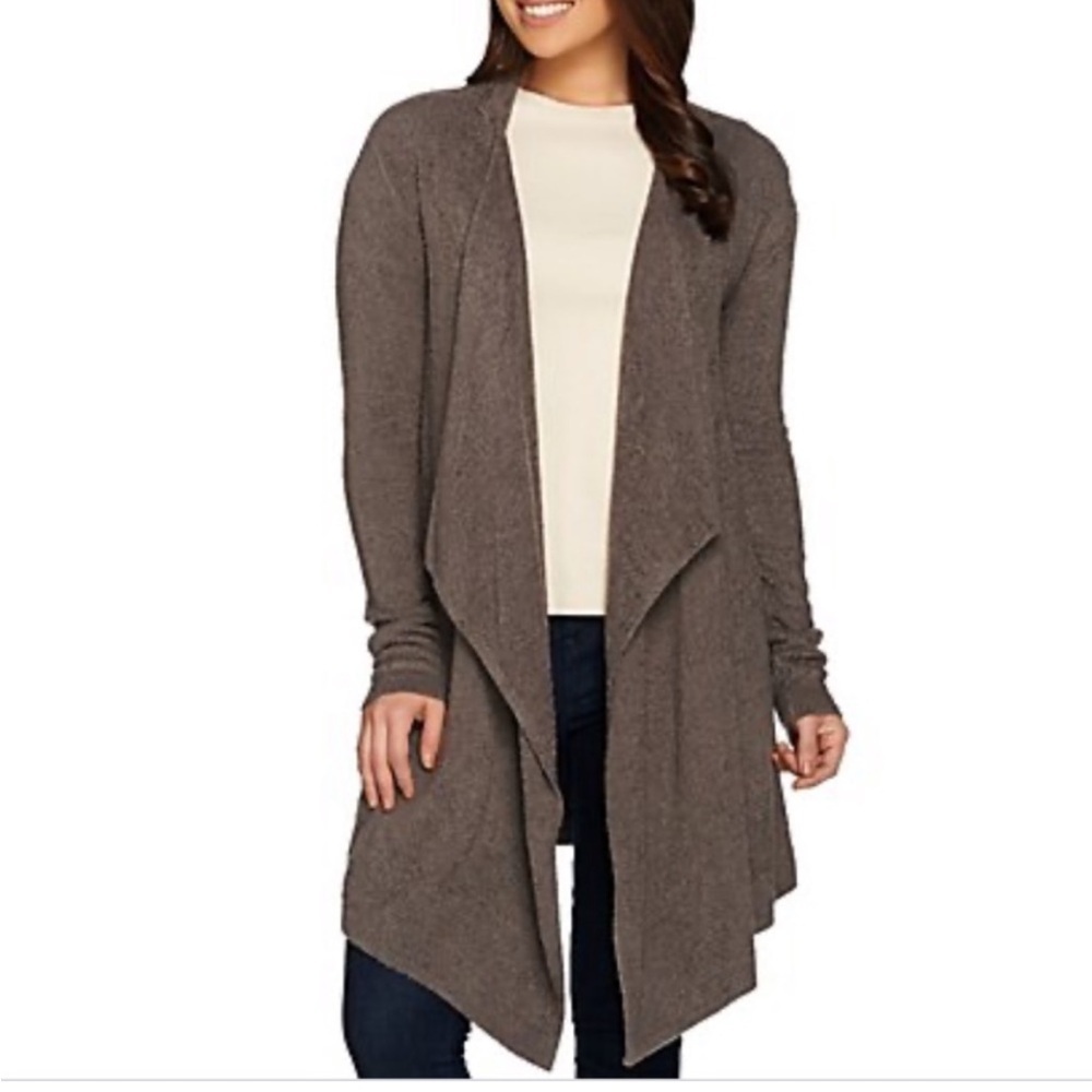 Barefoot Dreams Chic Lite Brown Calyspo  Cardigan Women's Size S/M